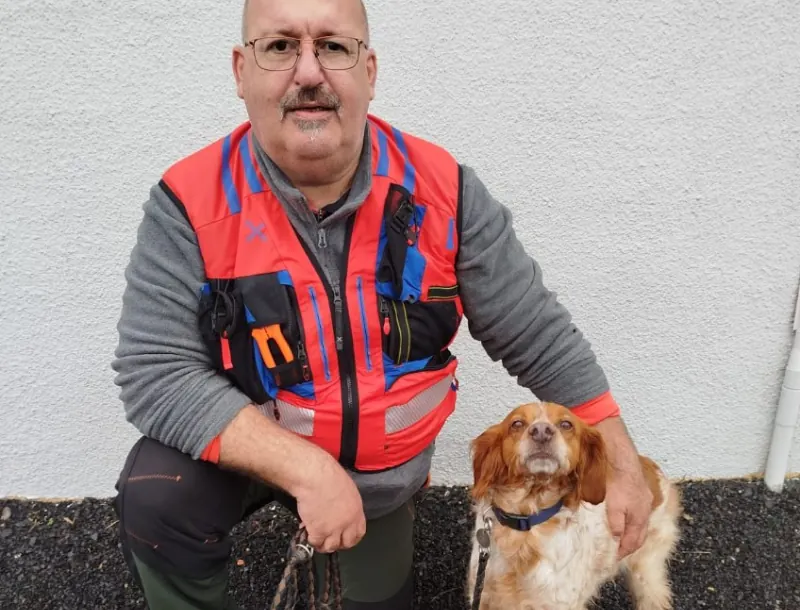nos équipes Franck et Poppy-A.C.R.A-Association Chiens de Recherche Auvergne-Recherche en milieu naturel-Formation de chiens-Urgences-assistance-personnes disparues-secours