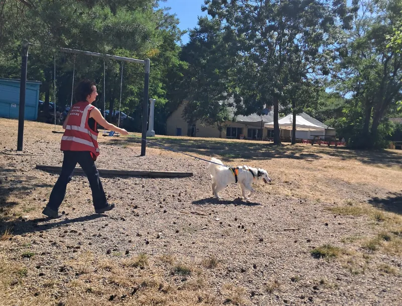 nos équipes Carine et King-A.C.R.A-Association Chiens de Recherche Auvergne-Recherche en milieu naturel-Formation de chiens-Urgences-assistance-personnes disparues-secours